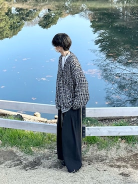 「SHINYAKOZUKA（シンヤコヅカ）のアイテム（スウェットパンツ）」を使った、　たかさん（メンズ・172cm）の春コーディネート