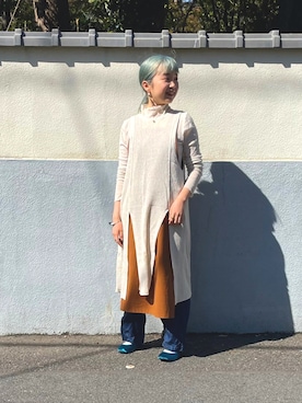「maturely（マチュアリー）のアイテム（オールインワン・サロペット）」を使った、ゆりかもさん（レディース・153cm）の冬コーディネート