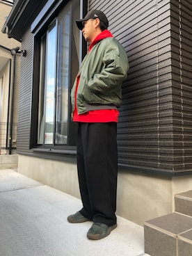 RADIALL RED WOOD DOG EAR JACKET（NEW ERA】Casual Classic