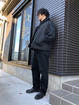 「ARMY TWILL（アーミーツイル）のアイテム（トップス）」を使った、Suguruさん（メンズ・173cm）の冬コーディネート