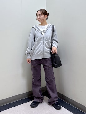 「X-girl（エックスガール）のアイテム」を使った、megumiさん（レディース・153cm）の秋コーディネート