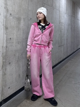 ヴァンキッシュ セットアップ パーカー スウェットパンツ ピンク Victoria's Secret - 【新品】VS PINK パーカー ジョガーパンツ