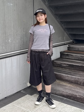 「X-girl（エックスガール）のアイテム」を使った、megumiさん（レディース・153cm）の秋コーディネート