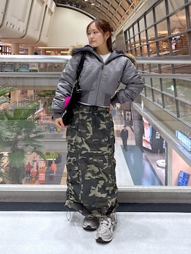 「アイテム（キーホルダー）」を使った、megumiさん（レディース・153cm）の秋コーディネート