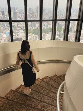 「one after another NICE CLAUP（ワンアフターアナザーナイスクラップ）のアイテム（オールインワン・サロペット）」を使った、たまご。さん（レディース・161cm）の夏コーディネート