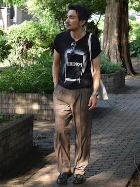 「MARTIN MARGIELA（マルタンマルジェラ）のアイテム」を使った、ハマノさん（メンズ・182cm）の夏コーディネート