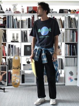 「MARTIN MARGIELA（マルタンマルジェラ）のアイテム」を使った、ハマノさん（メンズ・182cm）の夏コーディネート