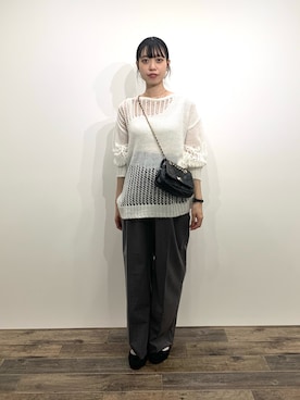 「RODE SKO」｜「アイテム（パンツ）」を使った、mikiさん（レディース・155cm）の秋コーディネート