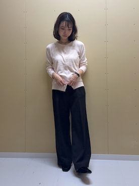 「KBF（ケイビーエフ）のアイテム（カーディガン/ボレロ）」を使った、mikiさん（レディース・155cm）の秋コーディネート