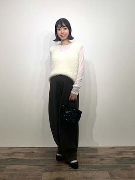 「RODE SKO」｜「アイテム（パンツ）」を使った、mikiさん（レディース・155cm）の秋コーディネート