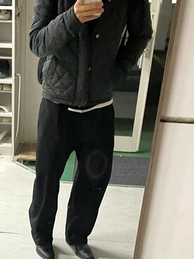 「Saint Laurent（サンローラン）のアイテム（シューズ）」を使った、もぐちゃんさん（メンズ・171cm）の冬コーディネート