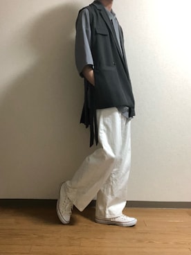 「ボウタイシャツ」｜ひゅうくんさん（メンズ・177cm）の夏コーディネート