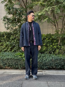 「アイテム（ナイロンジャケット）」を使った、8ight ㉝ on1さん（メンズ・187cm）の秋コーディネート