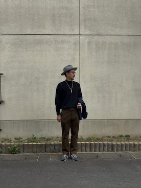 「アイテム（カバーオール）」を使った、8ight ㉝ on1さん（メンズ・187cm）の秋コーディネート