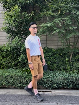 「アイテム（レッグウェア）」を使った、8ight ㉝ on1さん（メンズ・187cm）の夏コーディネート