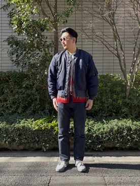 「WAIPER.inc（ワイパーインク）のアイテム」を使った、8ight ㉝ on1さん（メンズ・187cm）の春コーディネート