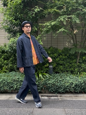 「アイテム（カバーオール）」を使った、8ight ㉝ on1さん（メンズ・187cm）の秋コーディネート