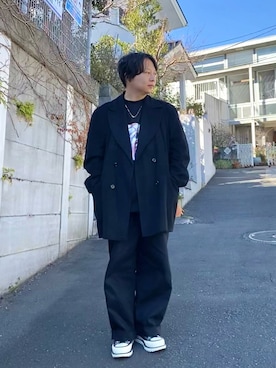 「MB（エムビー）のアイテム（アクセサリー）」を使った、mrkwさん（メンズ・165cm）の冬コーディネート