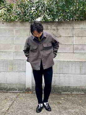 「MB（エムビー）のアイテム（ブルゾン）」を使った、mrkwさん（メンズ・165cm）の冬コーディネート