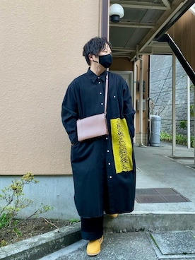 「黒」｜「アイテム（スリッポン）」を使った、mrkwさん（メンズ・165cm）の冬コーディネート