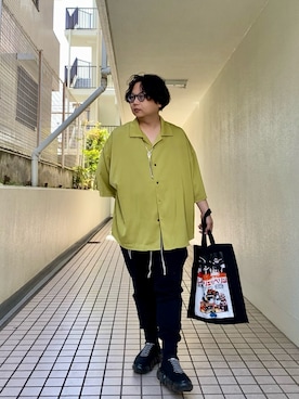 「RICK OWENS」｜「アイテム（アクセサリー）」を使った、mrkwさん（メンズ・165cm）の夏コーディネート