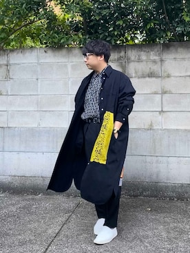 「MB（エムビー）のアイテム（スリッポン）」を使った、mrkwさん（メンズ・165cm）の冬コーディネート