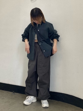 「Ungrid（アングリッド）のアイテム（その他アウター）」を使った、神田愛結さん（レディース・155cm）の春コーディネート