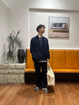 「アイテム（デニムジャケット）」を使った、奥田　集さん（メンズ・170cm）の夏コーディネート