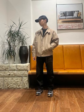 「EKAL（エカル）のアイテム（ジャケット/アウター）」を使った、奥田　集さん（メンズ・170cm）の冬コーディネート