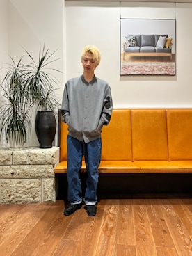 「季節の変わり目羽織コーデ」｜奥田　集さん（メンズ・170cm）の秋コーディネート