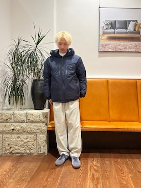 「アイテム（ダウンジャケット/コート）」を使った、奥田　集さん（メンズ・170cm・20代）の秋コーディネート