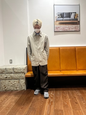 「Snow Peak（スノーピーク）のアイテム」を使った、奥田　集さん（メンズ・170cm）の春コーディネート