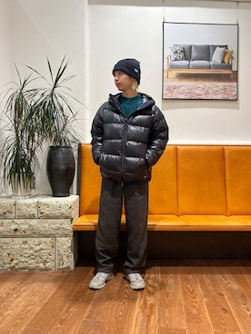 「アイテム（ニットキャップ/ビーニー）」を使った、奥田　集さん（メンズ・170cm・20代）の冬コーディネート