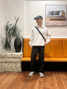 「アイテム（キャップ）」を使った、奥田　集さん（メンズ・170cm・20代）の冬コーディネート