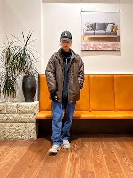 「アイテム（手袋）」を使った、奥田　集さん（メンズ・170cm）の冬コーディネート