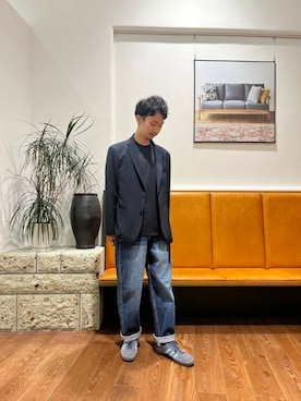 「アイテム（スーツジャケット）」を使った、奥田　集さん（メンズ・170cm）の夏コーディネート