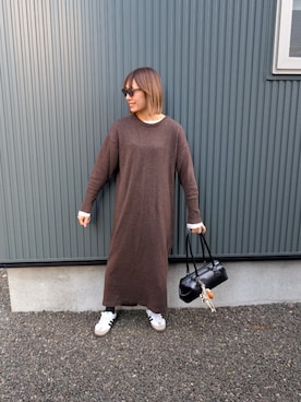 「アイテム（ワンピース/ドレス）」を使った、りやんさん（レディース・158cm）の秋コーディネート