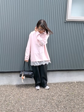 「AMELY（エミリー）のアイテム」を使った、りやんさん（レディース・158cm）の春コーディネート