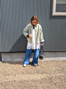 「AMELY（エミリー）のアイテム」を使った、りやんさん（レディース・158cm）の春コーディネート