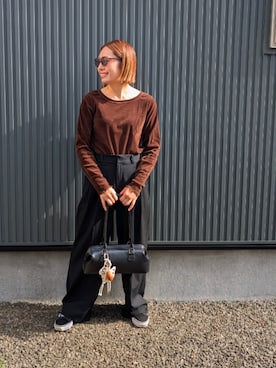 「アイテム（Tシャツ/カットソー）」を使った、りやんさん（レディース・158cm・30代）の秋コーディネート