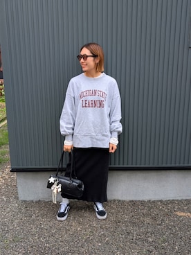 「アイテム（スウェット）」を使った、りやんさん（レディース・158cm・30代）の秋コーディネート