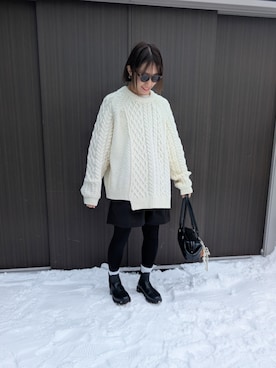 「シンプルコーデ」｜りやんさん（レディース・158cm・30代）の冬コーディネート