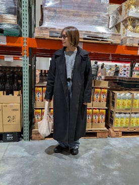 「アイテム（チェスターコート）」を使った、りやんさん（レディース・158cm・30代）の冬コーディネート