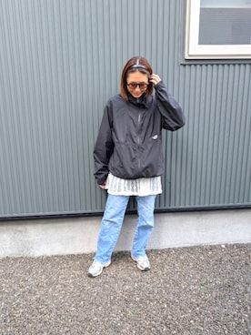 「THE NORTH FACE（ザノースフェイス）のアイテム」を使った、りやんさん（レディース・158cm）の春コーディネート