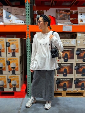 「アイテム（トートバッグ）」を使った、りやんさん（レディース・158cm）の秋コーディネート