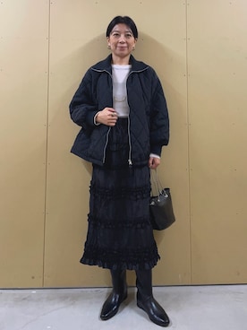 「fredy emue（フレディエミュ）のアイテム（ブルゾン）」を使った、kobayashiさん（レディース・164cm）の秋コーディネート