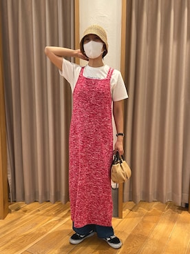 「Tシャツ×デニム」｜「アイテム（ワンピース/ドレス）」を使った、kobayashiさん（レディース・164cm）の春コーディネート