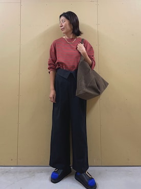 「アイテム（チノパンツ）」を使った、kobayashiさん（レディース・164cm）の秋コーディネート
