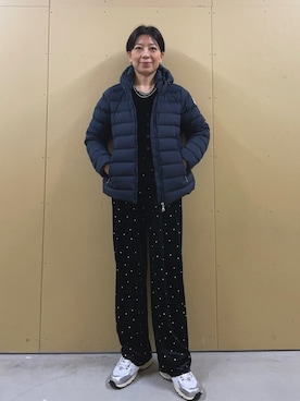 「ショートダウン」｜「アイテム（ジャケット/アウター）」を使った、kobayashiさん（レディース・164cm）の秋コーディネート