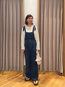 「fredy emue（フレディエミュ）のアイテム（サロペット/オーバーオール）」を使った、kobayashiさん（レディース・164cm）の夏コーディネート